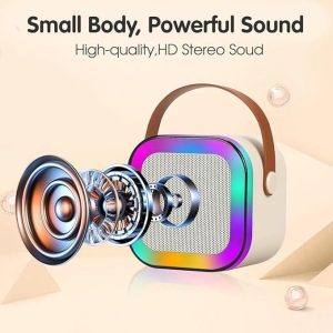 Portable Karaoke Bluetooth Speaker with Mic  (Multicolor)