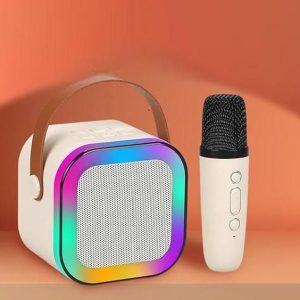 Portable Karaoke Bluetooth Speaker with Mic  (Multicolor)
